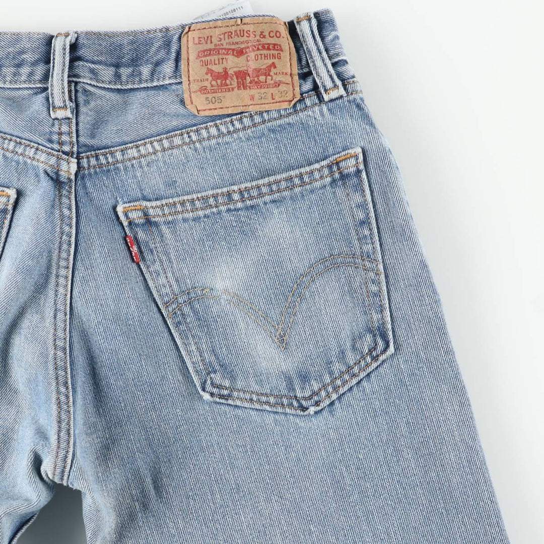 Levi's 505 Straight Fit Tapered Denim Pants, Men's, Size W32 cotton blue type Vintage Second Hand
