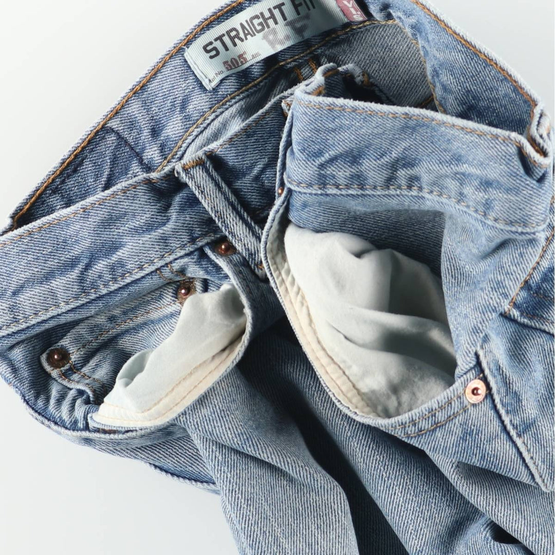 Levi's 505 Straight Fit Tapered Denim Pants, Men's, Size W32 cotton blue type Vintage Second Hand