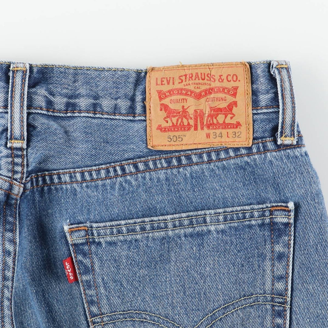 Levi's 505 Tapered Denim Pants, Men's W35 (approx.), Vintage cotton blue type Vintage Second Hand