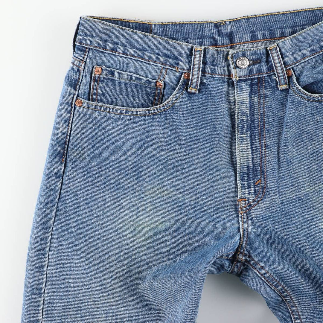 Levi's 505 Tapered Denim Pants, Men's W35 (approx.), Vintage cotton blue type Vintage Second Hand