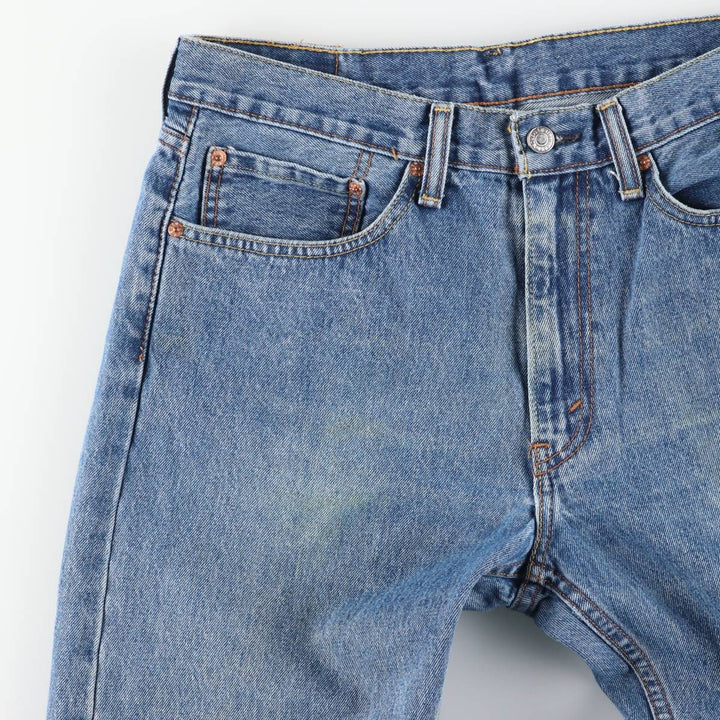 Levi's 505 Tapered Denim Pants, Men's W35 (approx.), Vintage cotton blue type Vintage Second Hand