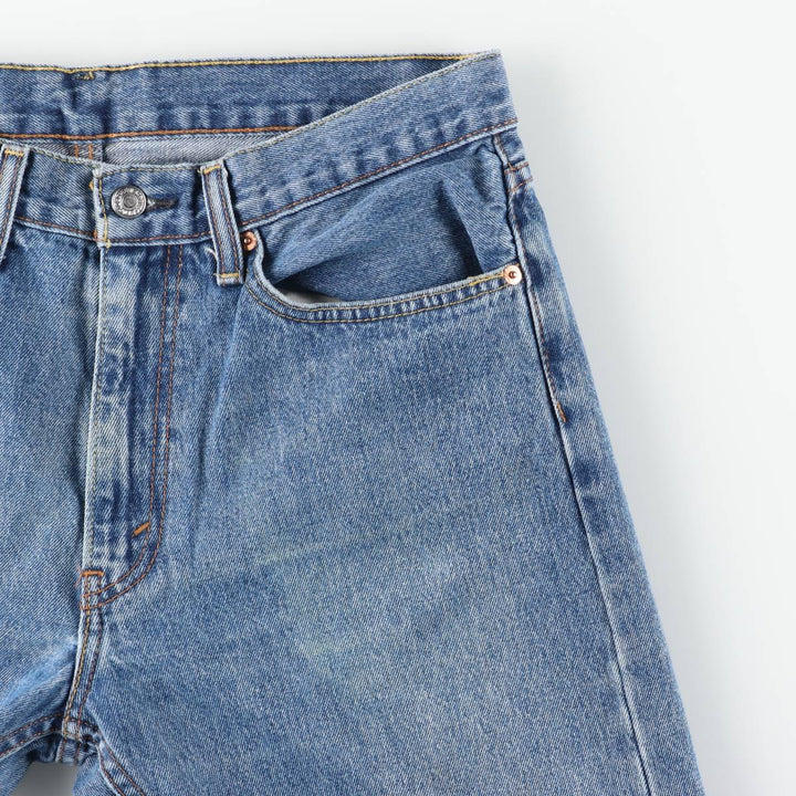 Levi's 505 Tapered Denim Pants, Men's W35 (approx.), Vintage cotton blue type Vintage Second Hand