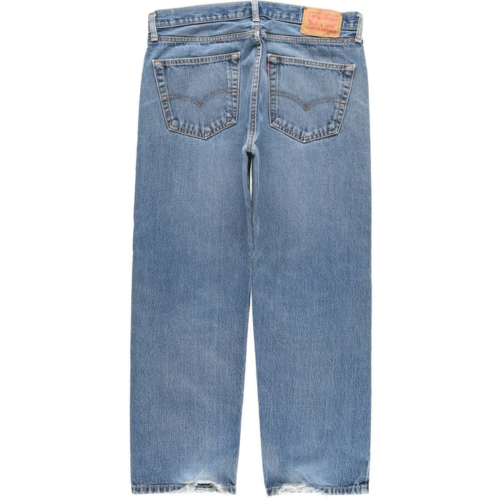 Levi's 505 tapered denim pants for men, equivalent to w35 cotton blue type Vintage Second Hand