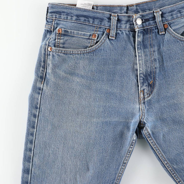 Levi's 505 tapered denim pants for men, equivalent to w35 cotton blue type Vintage Second Hand