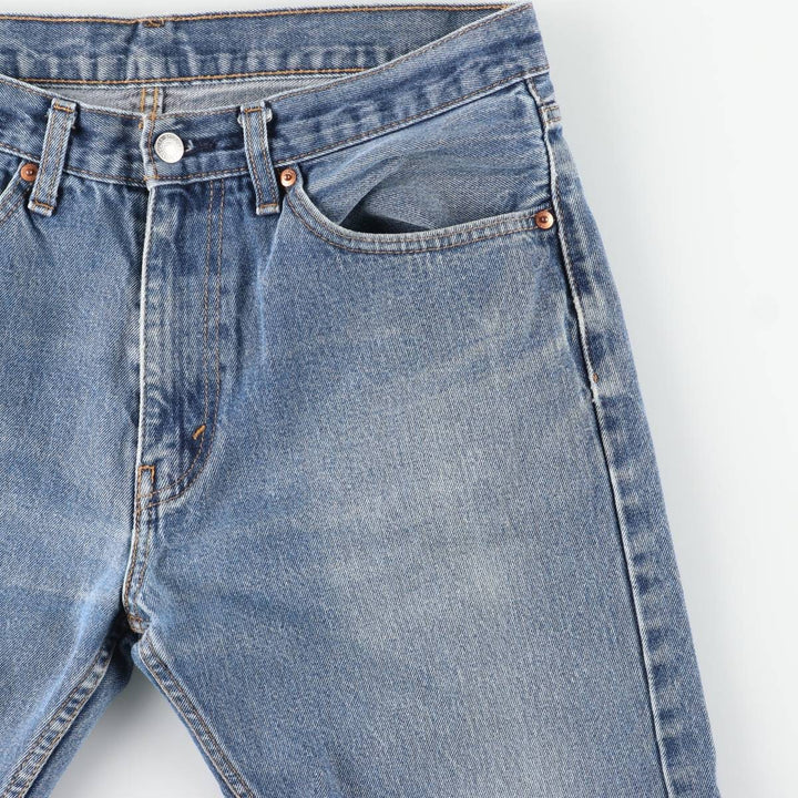 Levi's 505 tapered denim pants for men, equivalent to w35 cotton blue type Vintage Second Hand