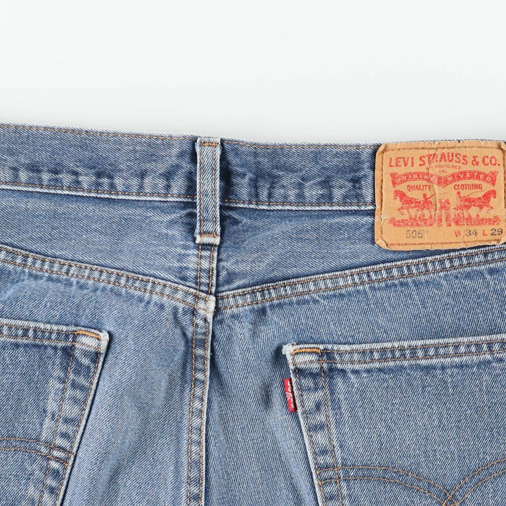 Levi's 505 tapered denim pants for men, equivalent to w35 cotton blue type Vintage Second Hand