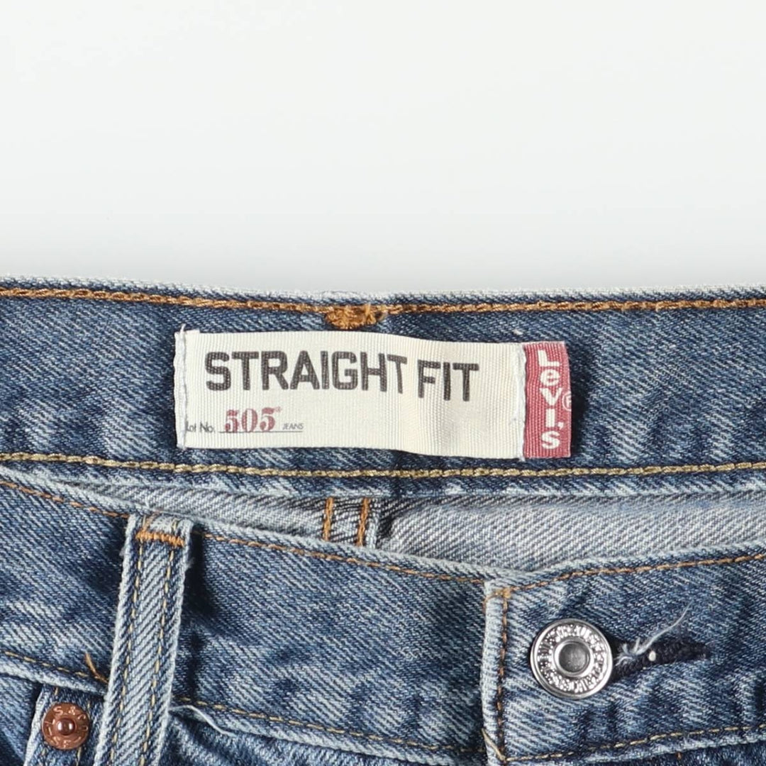 Levi's 505 Straight Fit Tapered Denim Pants, Men's Size W36 (approx.), Vintage cotton blue type Vintage Second Hand