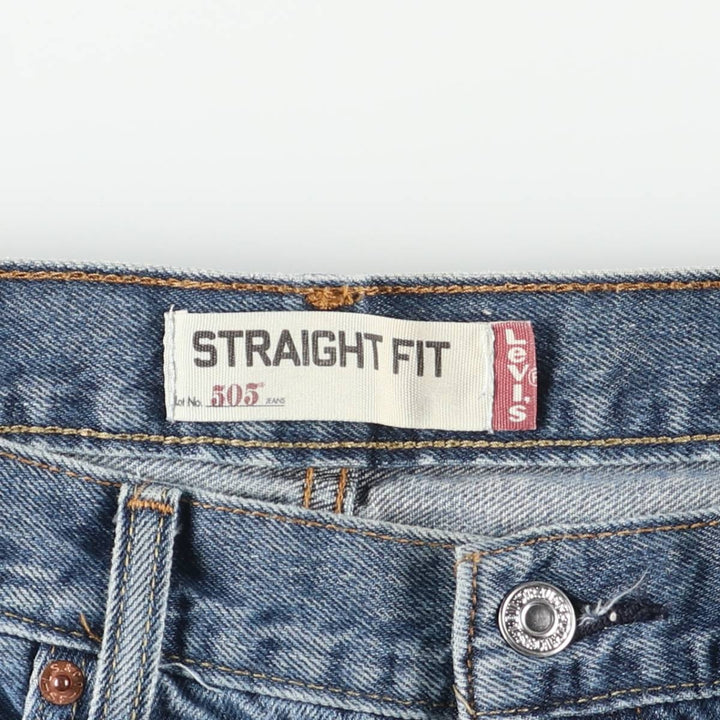 Levi's 505 Straight Fit Tapered Denim Pants, Men's Size W36 (approx.), Vintage cotton blue type Vintage Second Hand