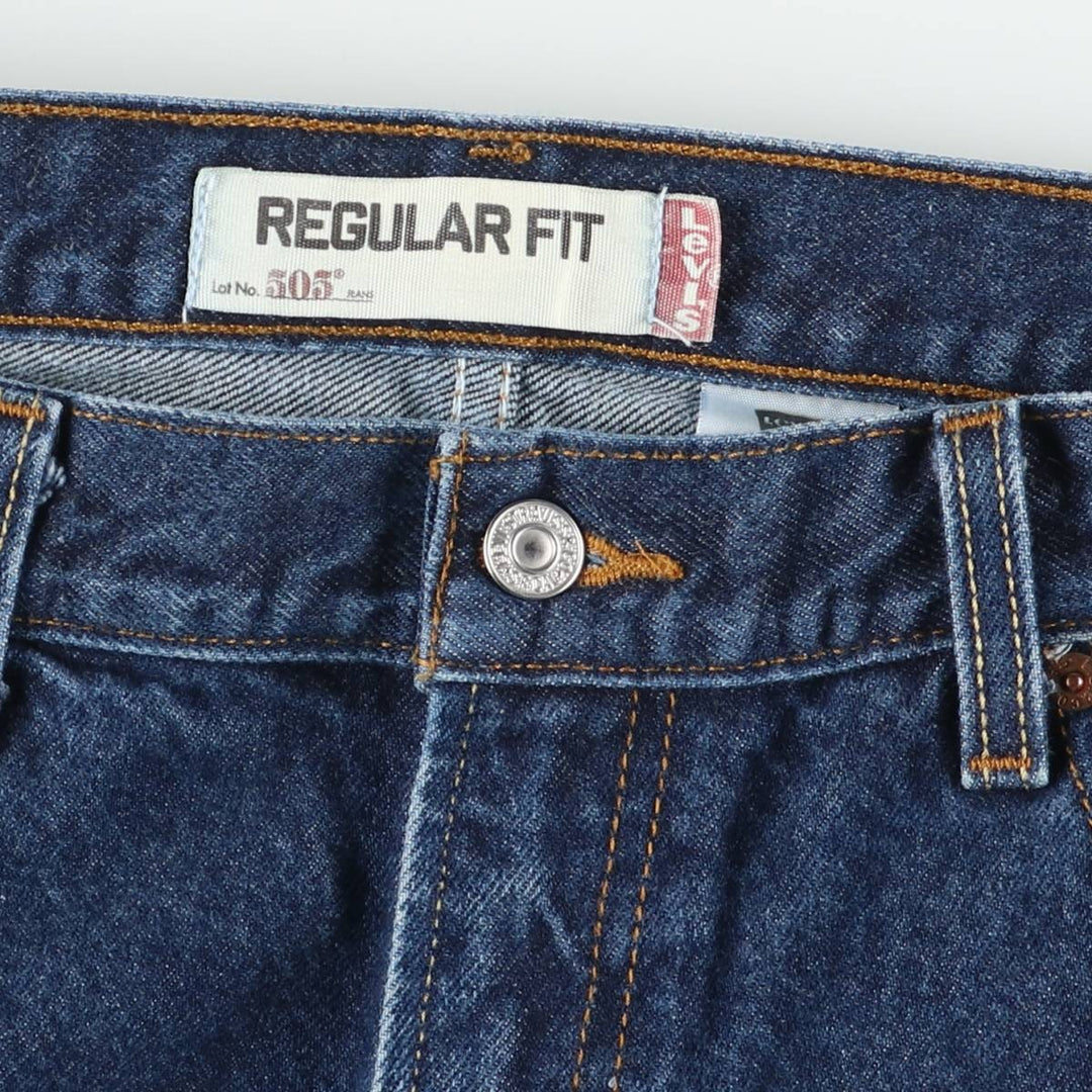 Levi's 505 Regular Fit Tapered Denim Pants, Men's W37 (approx.), Zipper Fly cotton blue type Vintage Second Hand