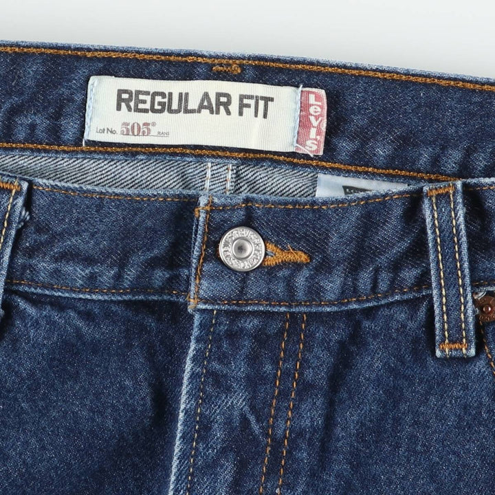 Levi's 505 Regular Fit Tapered Denim Pants, Men's W37 (approx.), Zipper Fly cotton blue type Vintage Second Hand