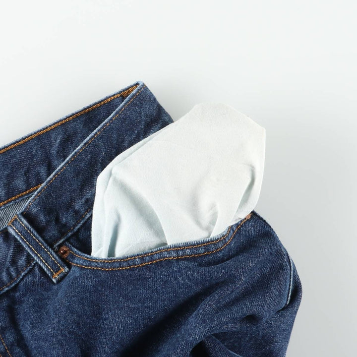 Levi's 505 Regular Fit Tapered Denim Pants, Men's W37 (approx.), Zipper Fly cotton blue type Vintage Second Hand