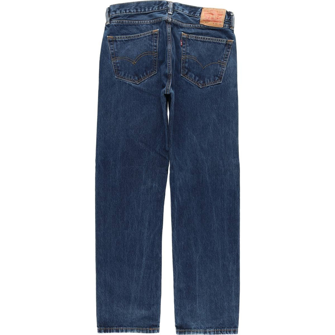 Levi's 505 tapered denim pants for men, size w36 cotton blue type Vintage Second Hand