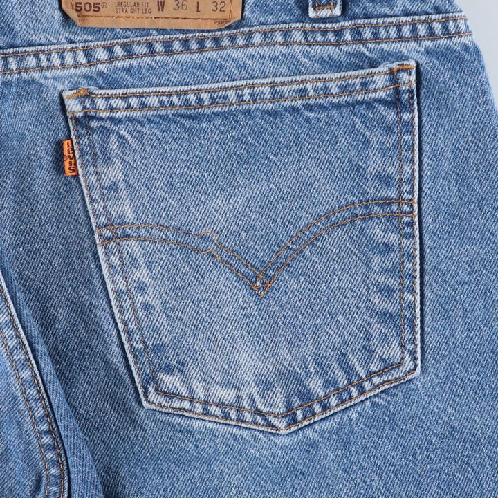 Levi's 505 Orange Tab Tapered Denim Pants, Men's W35 (approx.) unclear Blue type light blue Vintage Second Hand