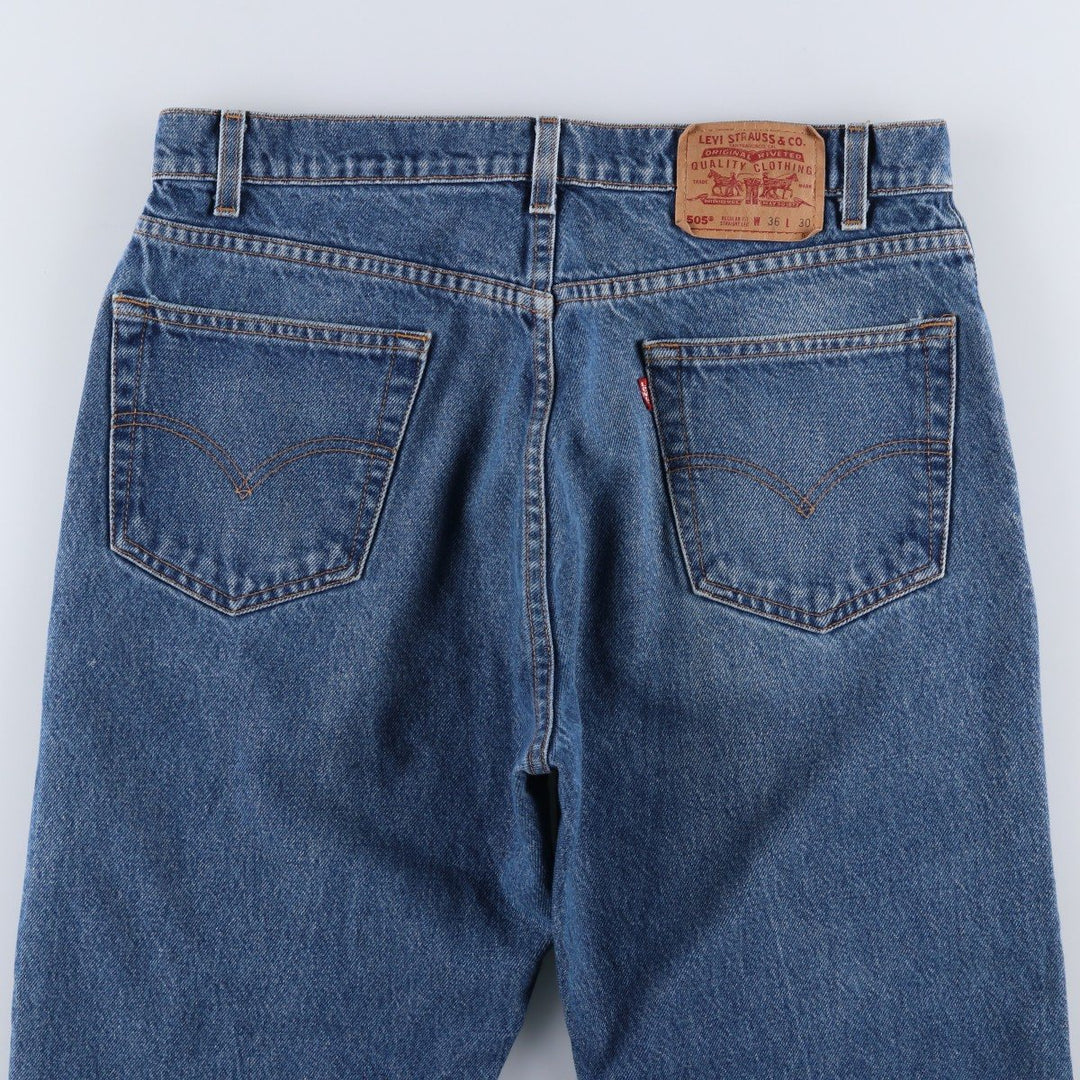 Levi's 505 Regular Fit Straight Leg Tapered Denim Pants, Men's Size W35 (approx.) unclear blue type Vintage Second Hand