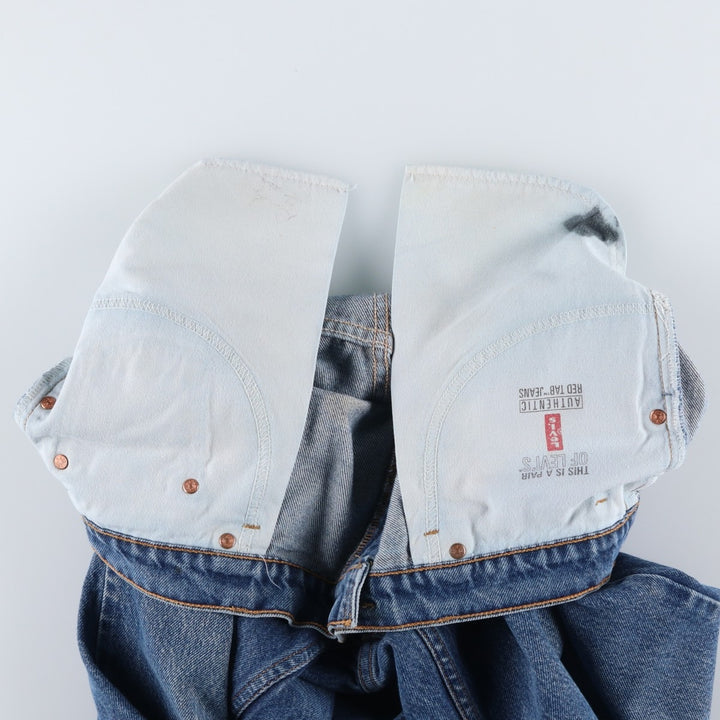 Levi's 505 Regular Fit Straight Leg Tapered Denim Pants, Men's Size W35 (approx.) unclear blue type Vintage Second Hand