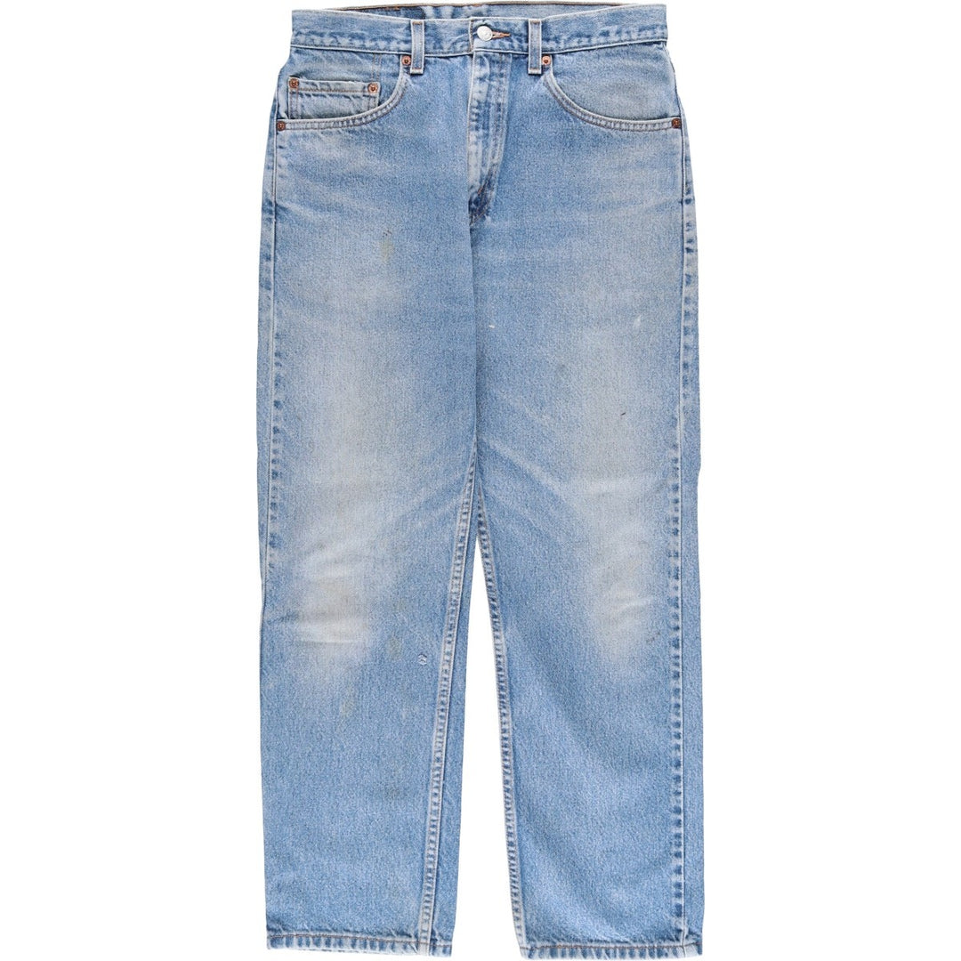 00'S Levi's 505 REGULAR FIT STRAIGHT LEG tapered denim pants for men, size w31 cotton Blue type light blue Vintage Second Hand