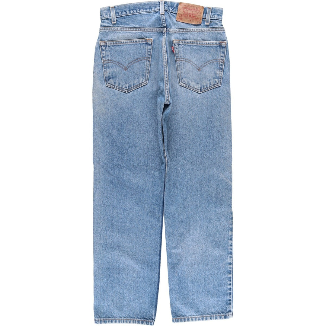00'S Levi's 505 REGULAR FIT STRAIGHT LEG tapered denim pants for men, size w31 cotton Blue type light blue Vintage Second Hand