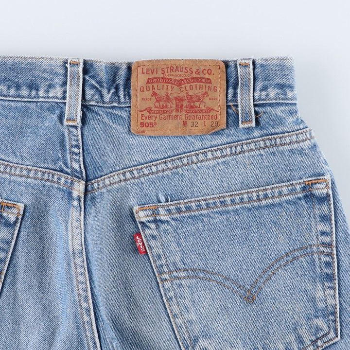 00'S Levi's 505 REGULAR FIT STRAIGHT LEG tapered denim pants for men, size w31 cotton Blue type light blue Vintage Second Hand