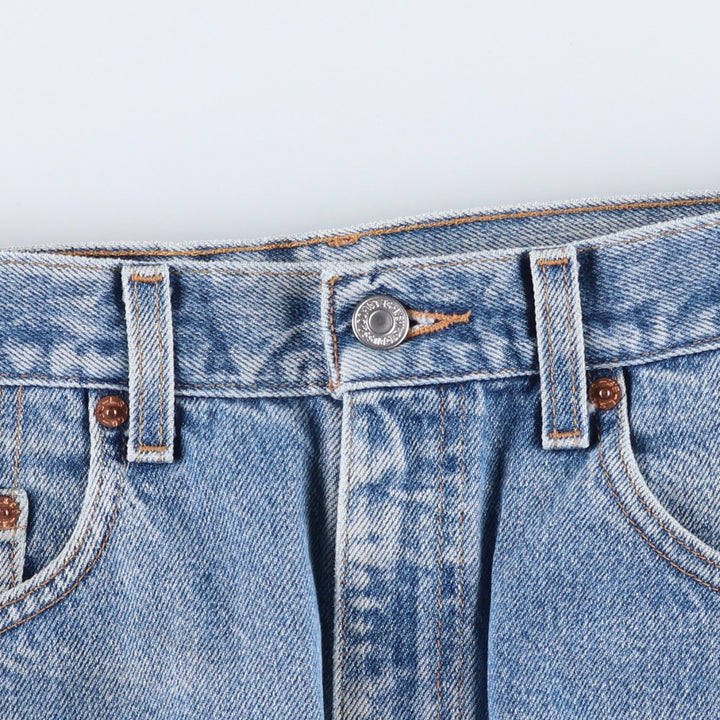 00'S Levi's 505 REGULAR FIT STRAIGHT LEG tapered denim pants for men, size w31 cotton Blue type light blue Vintage Second Hand