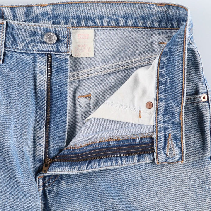 00'S Levi's 505 REGULAR FIT STRAIGHT LEG tapered denim pants for men, size w31 cotton Blue type light blue Vintage Second Hand
