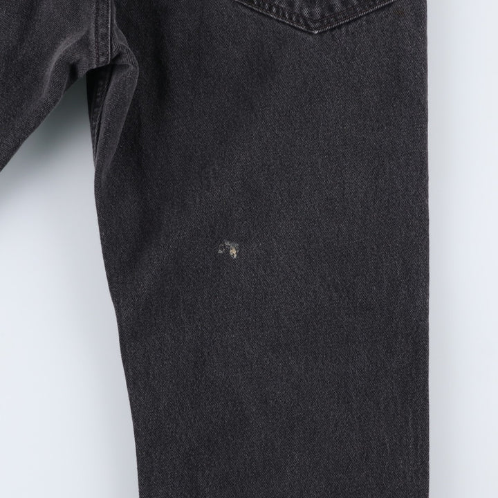 Levi's 505 REGULAR FIT Black Denim Tapered Denim Pants Men's W32 equivalent cotton black type Vintage Second Hand