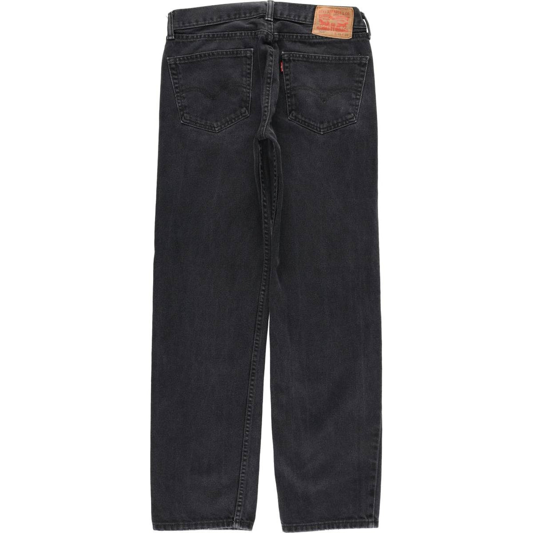 Levi's 505 Black Denim Tapered Denim Pants for Men, W33 equivalent cotton black type Vintage Second Hand