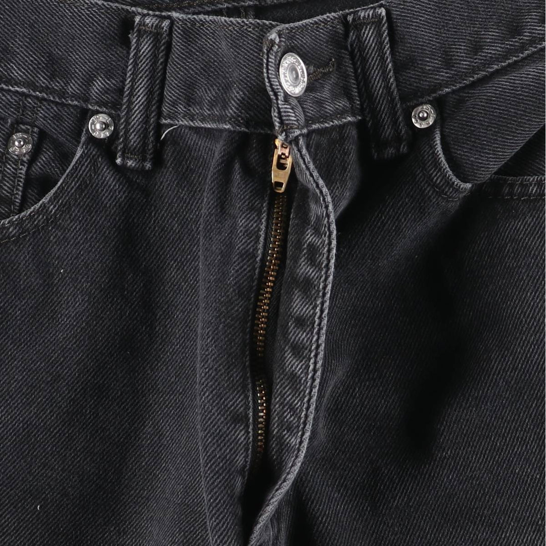 Levi's 505 Black Denim Tapered Denim Pants for Men, W33 equivalent cotton black type Vintage Second Hand