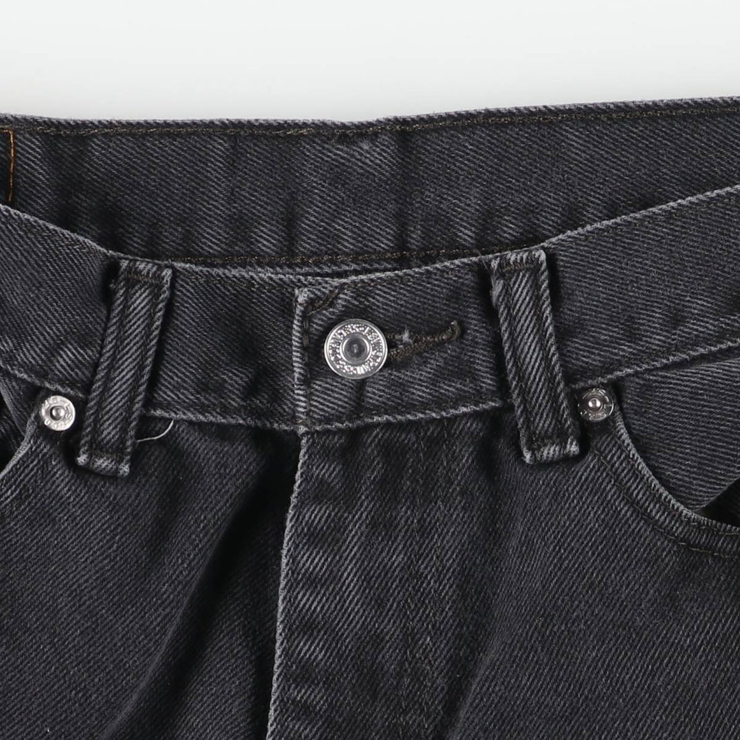 Levi's 505 Black Denim Tapered Denim Pants for Men, W33 equivalent cotton black type Vintage Second Hand