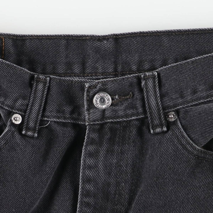 Levi's 505 Black Denim Tapered Denim Pants for Men, W33 equivalent cotton black type Vintage Second Hand