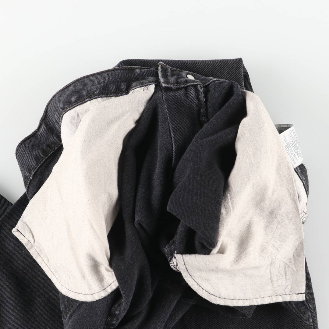 Levi's 505 Black Denim Tapered Denim Pants for Men, W33 equivalent cotton black type Vintage Second Hand