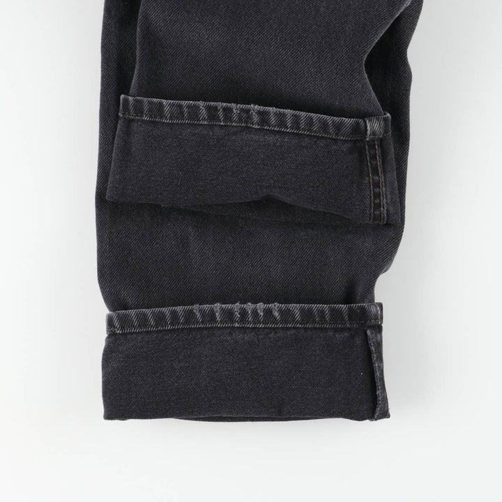 Levi's 505 Black Denim Tapered Denim Pants for Men, W33 equivalent cotton black type Vintage Second Hand