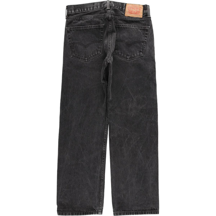 Vintage Levi's 505 black denim tapered denim pants, men's size W32. cotton black type Vintage Second Hand