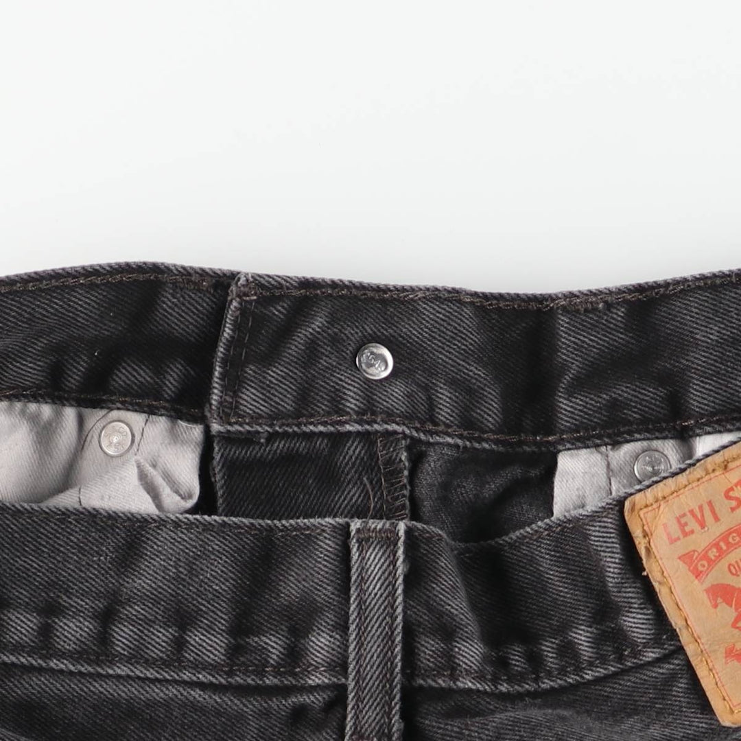Vintage Levi's 505 black denim tapered denim pants, men's size W32. cotton black type Vintage Second Hand