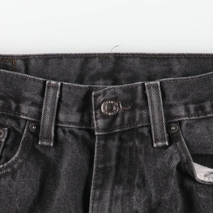 Vintage Levi's 505 black denim tapered denim pants, men's size W32. cotton black type Vintage Second Hand