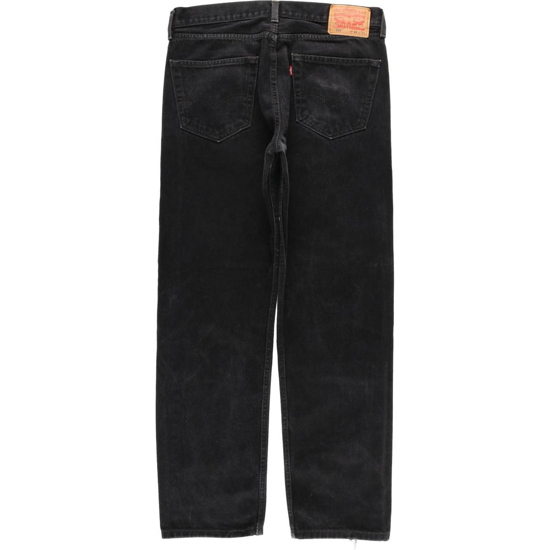 Levi's 505 Black Denim Tapered Denim Pants for Men, W34 equivalent cotton black type Vintage Second Hand
