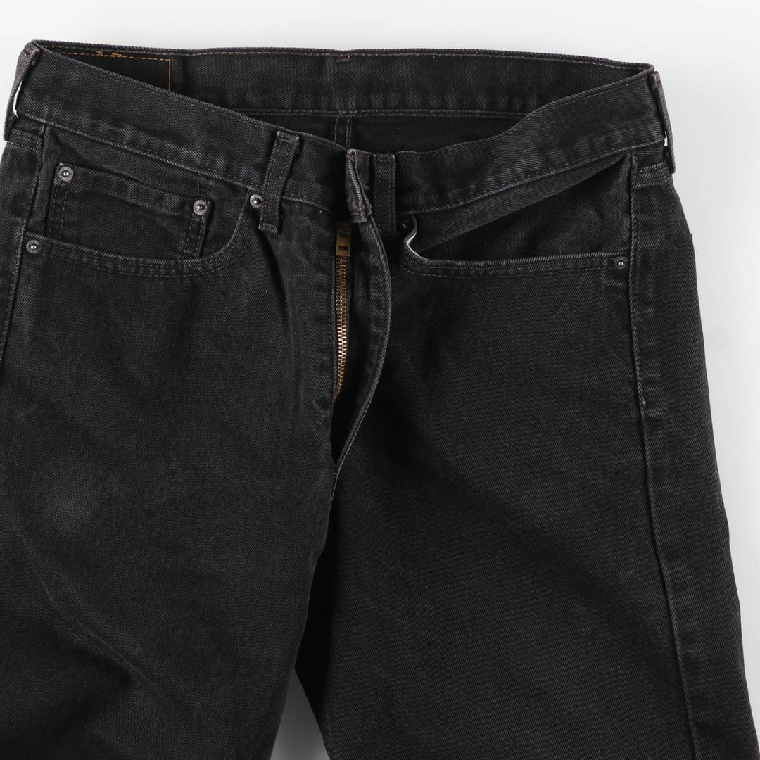 Levi's 505 Black Denim Tapered Denim Pants for Men, W34 equivalent cotton black type Vintage Second Hand