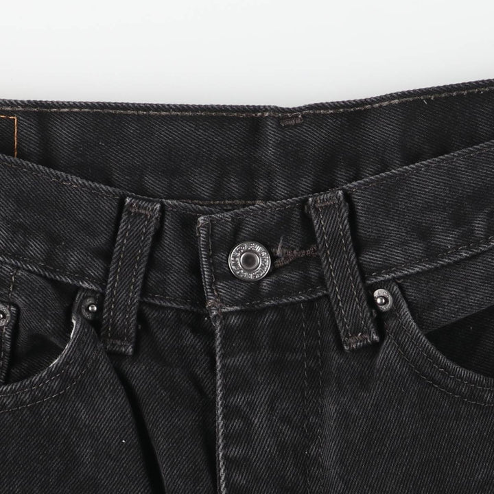 Levi's 505 Black Denim Tapered Denim Pants for Men, W34 equivalent cotton black type Vintage Second Hand