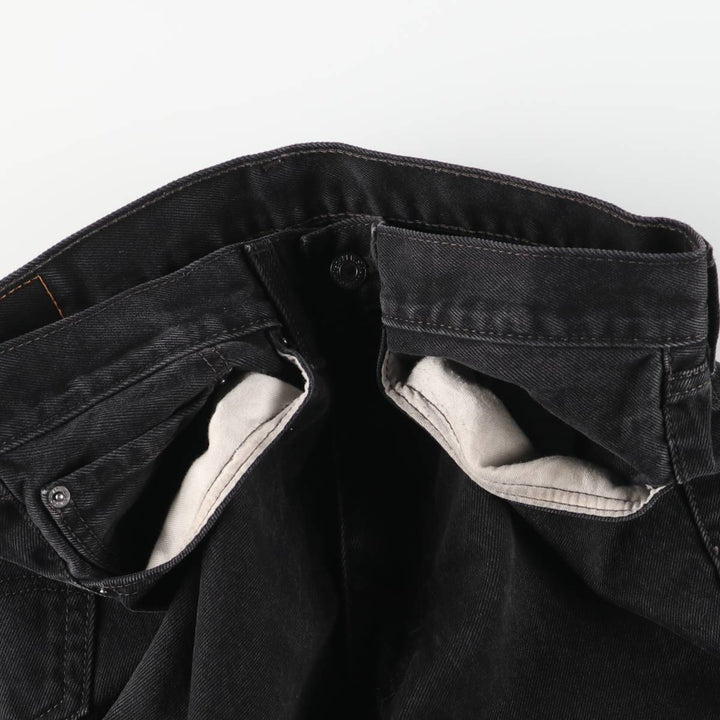 Levi's 505 Black Denim Tapered Denim Pants for Men, W34 equivalent cotton black type Vintage Second Hand