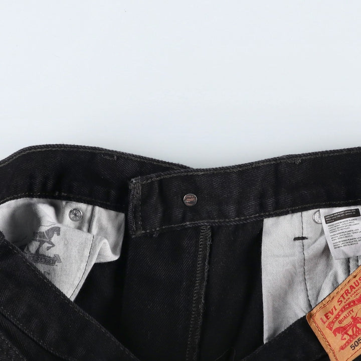 Levi's 505 Black Denim Tapered Denim Pants for Men, W35 equivalent cotton black type Vintage Second Hand