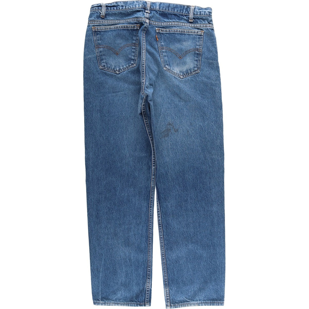 90'S Levi's 505 Regular Fit Straight Leg Orange Tab Tapered Denim Pants, Men's Size W33 (approx.), Vintage cotton blue type Vintage Second Hand