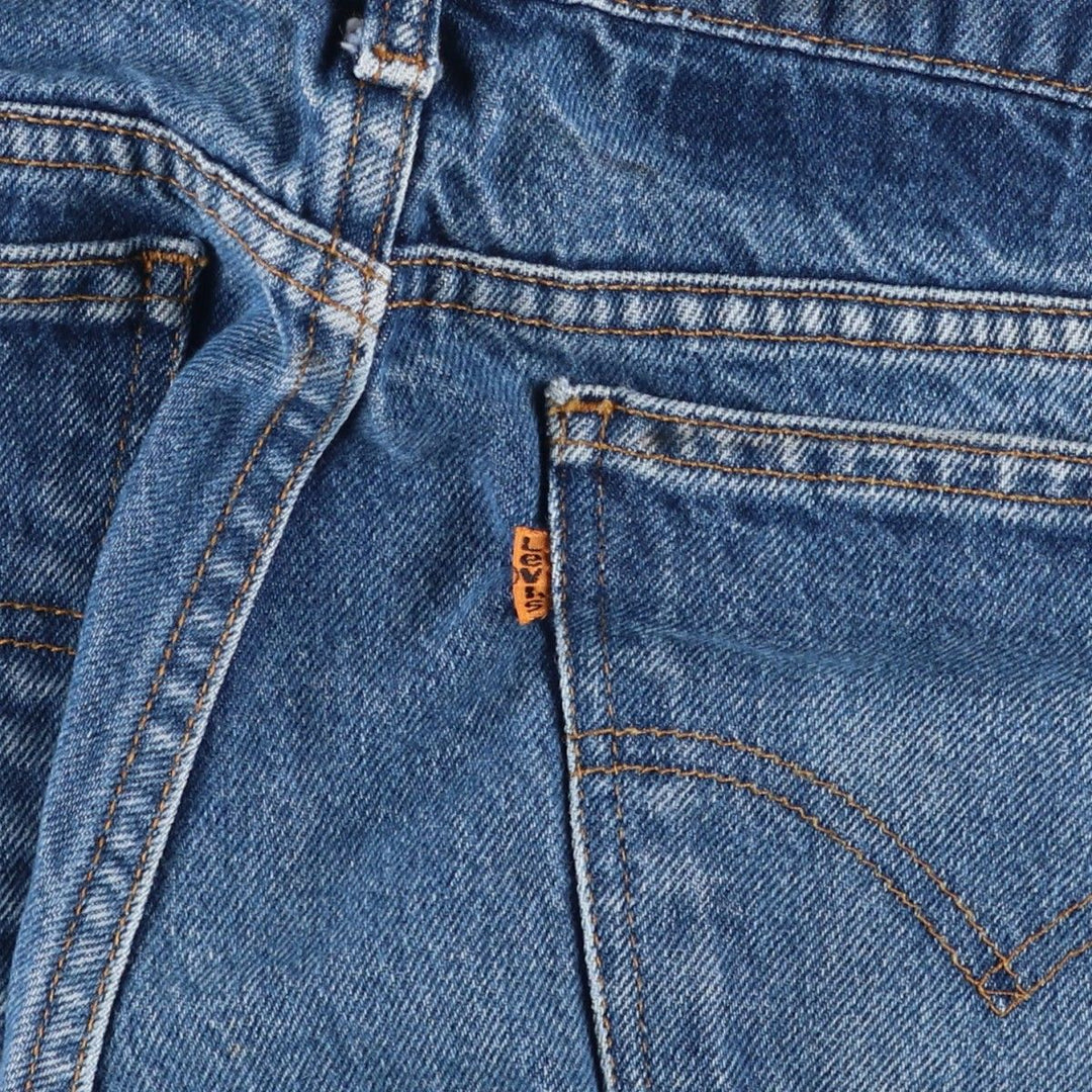 90'S Levi's 505 Regular Fit Straight Leg Orange Tab Tapered Denim Pants, Men's Size W33 (approx.), Vintage cotton blue type Vintage Second Hand