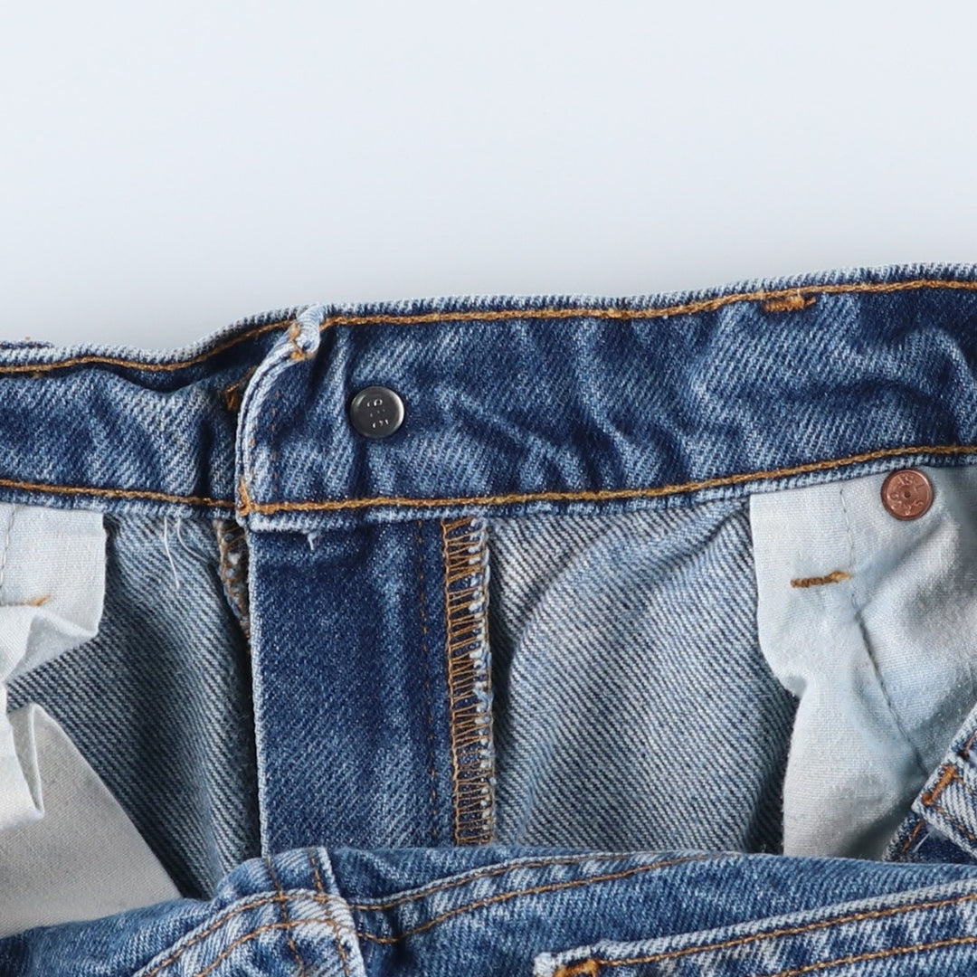 90'S Levi's 505 Regular Fit Straight Leg Orange Tab Tapered Denim Pants, Men's Size W33 (approx.), Vintage cotton blue type Vintage Second Hand