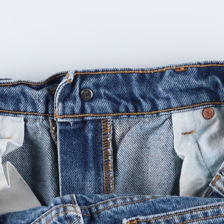 90'S Levi's 505 Regular Fit Straight Leg Orange Tab Tapered Denim Pants, Men's Size W33 (approx.), Vintage cotton blue type Vintage Second Hand