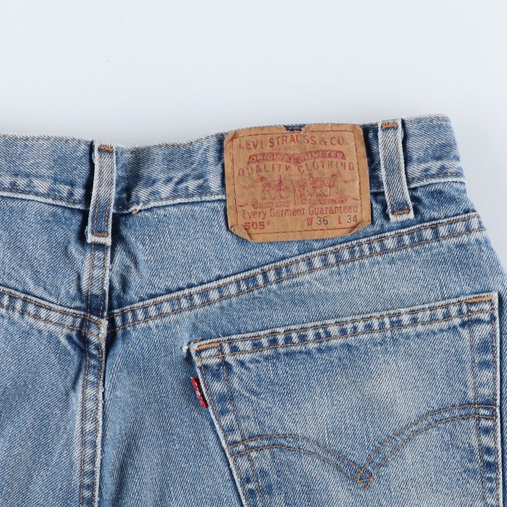 00'S Levi's 505 tapered denim pants for men, size w35 cotton blue type Vintage Second Hand
