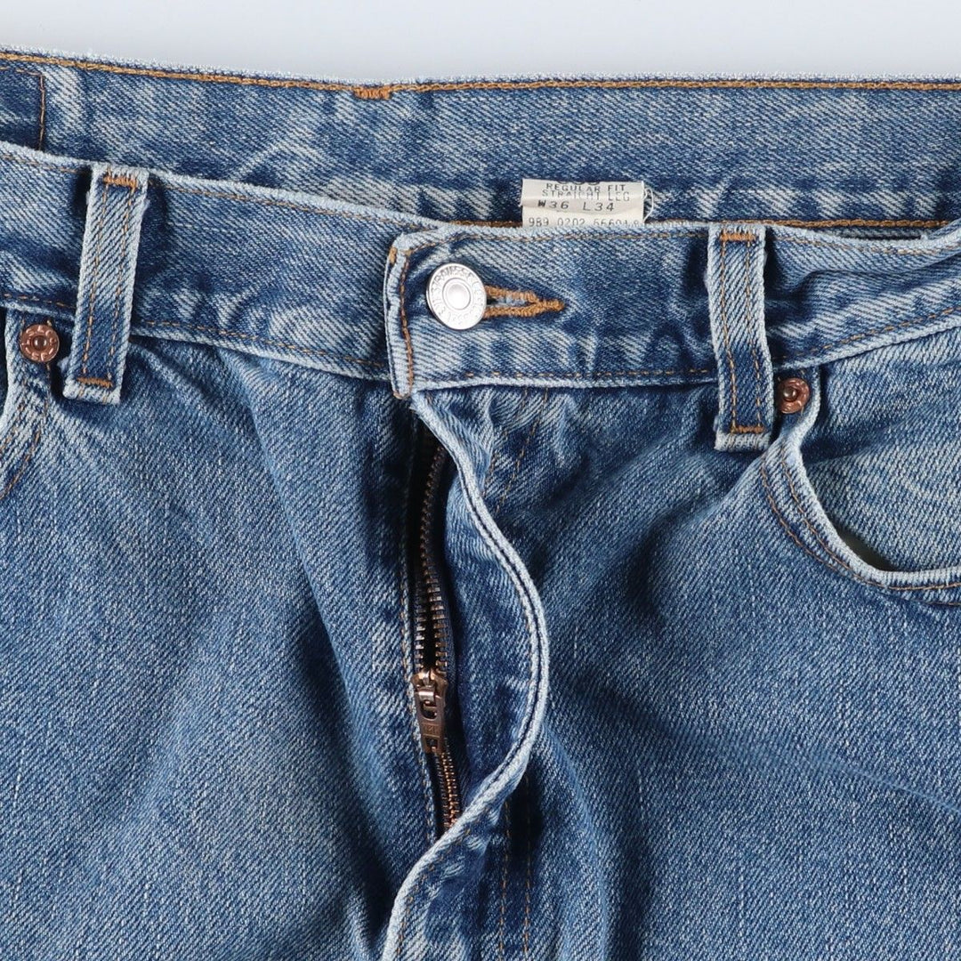 00'S Levi's 505 tapered denim pants for men, size w35 cotton blue type Vintage Second Hand