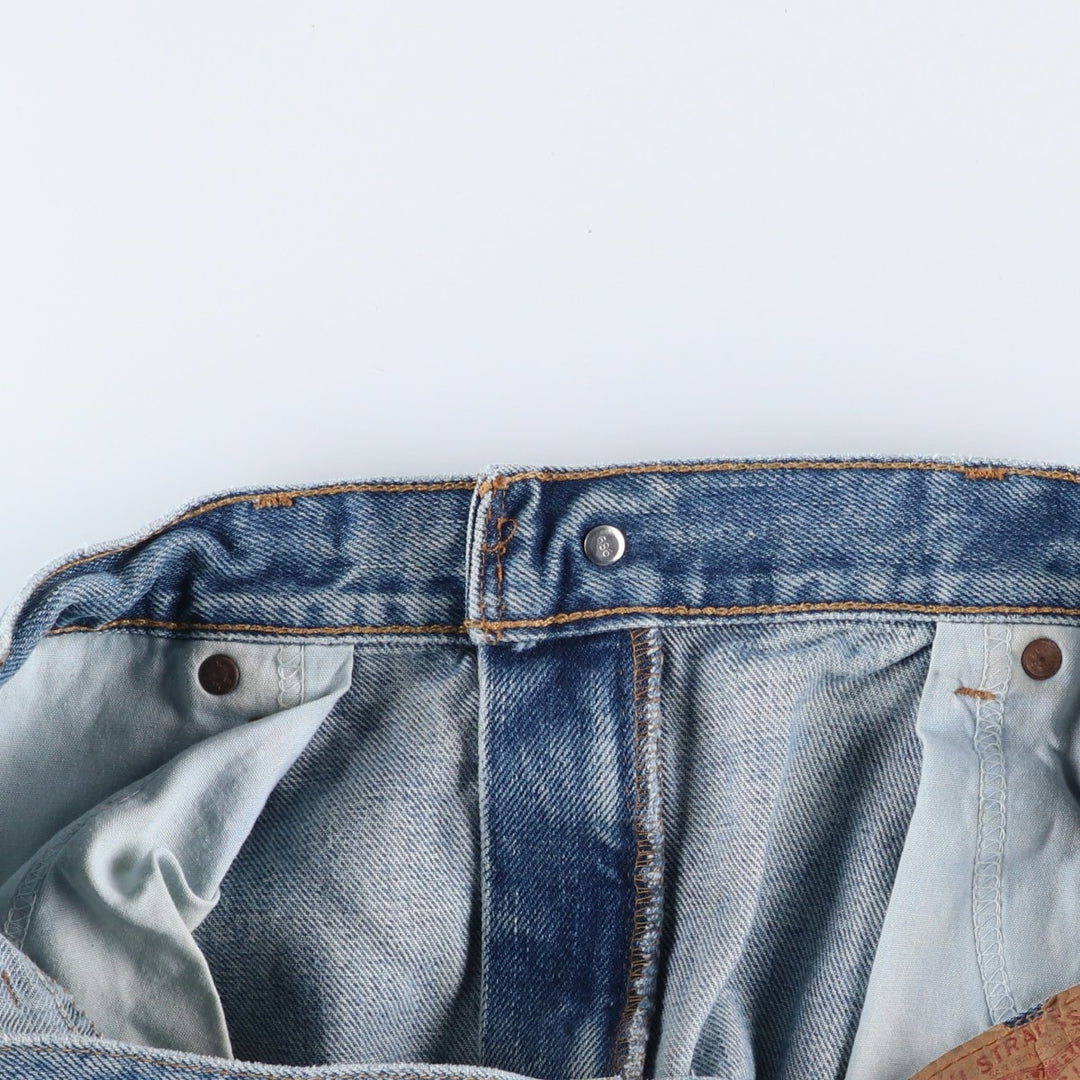 00'S Levi's 505 tapered denim pants for men, size w35 cotton blue type Vintage Second Hand