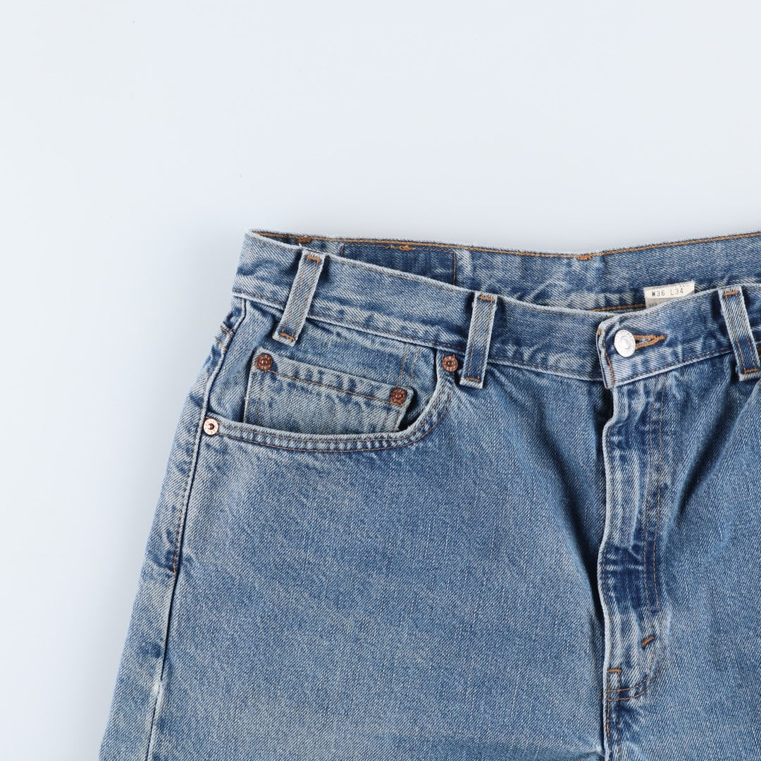 00'S Levi's 505 tapered denim pants for men, size w35 cotton blue type Vintage Second Hand