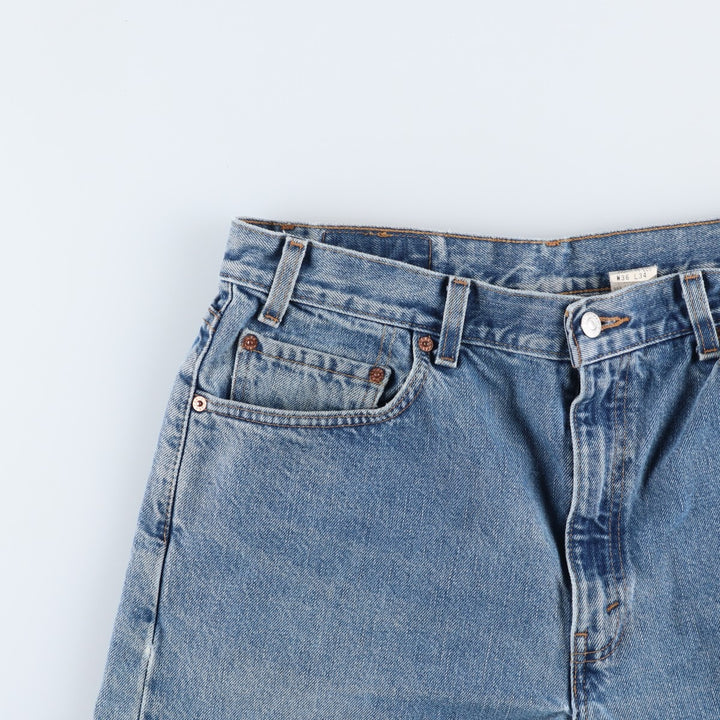 00'S Levi's 505 tapered denim pants for men, size w35 cotton blue type Vintage Second Hand