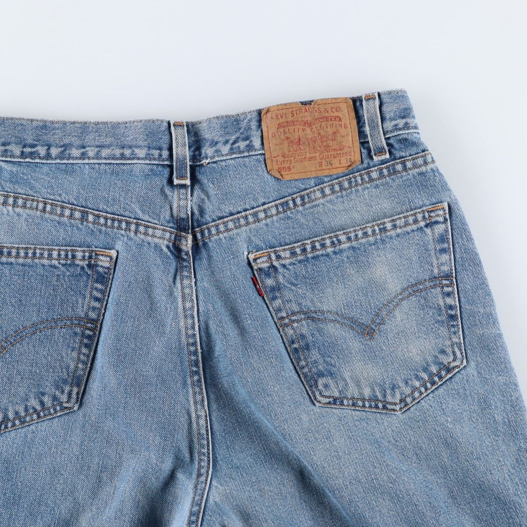 00'S Levi's 505 tapered denim pants for men, size w35 cotton blue type Vintage Second Hand