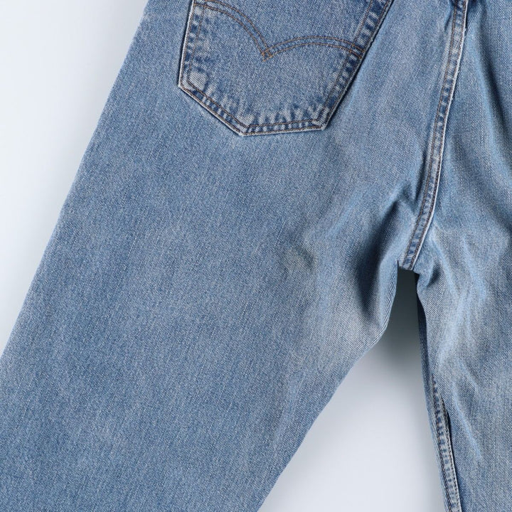 00'S Levi's 505 tapered denim pants for men, size w35 cotton blue type Vintage Second Hand